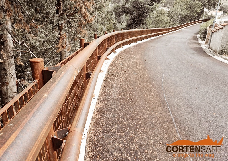 Barriera bordo ponte Cervino H2BP-2 in corten a Rotella (AP) - 3