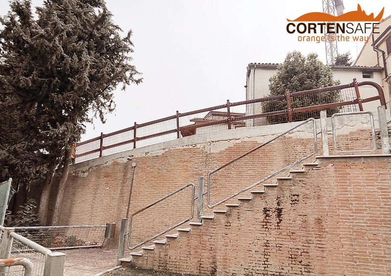 Barriera bordo ponte Cervino H2BP-2 in corten a Rotella (AP) - 4