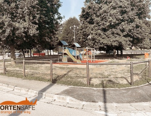 Grantorto (PD) investe nella sicurezza: recintato un parco giochi con la staccionata Cortensafe