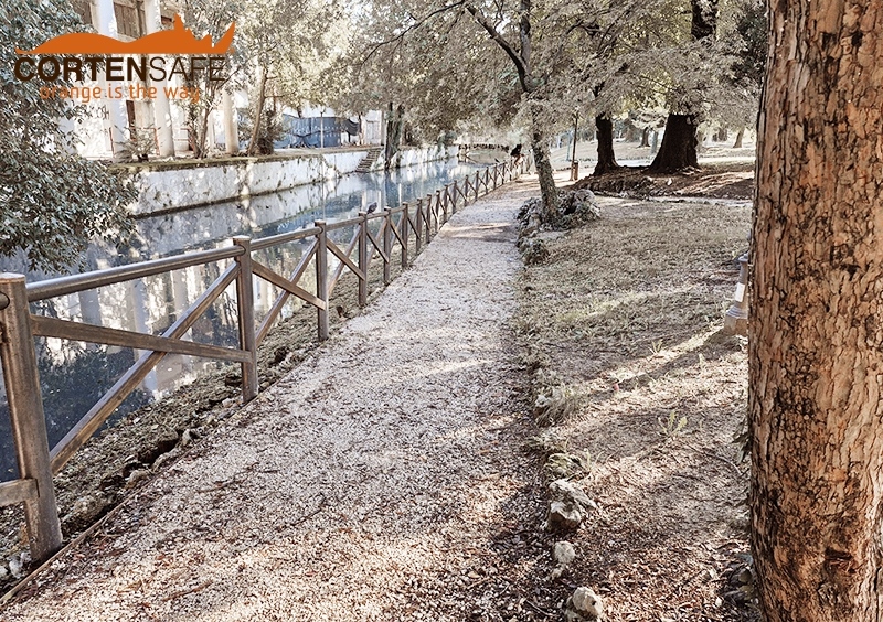 Staccionata-Cadore-H3C-3-in-Corten-per-Giardini-Salvi-Vicenza-(1) Acciaio Corten per i Giardini Salvi di Vicenza - 1