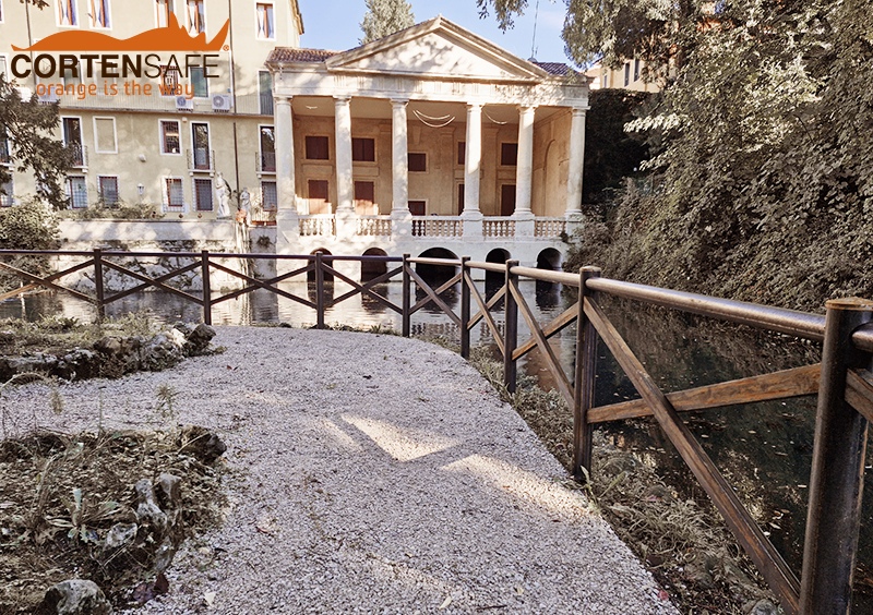 Nuova staccionata Cadore in acciaio Corten per i Giardini Salvi di Vicenza - 7