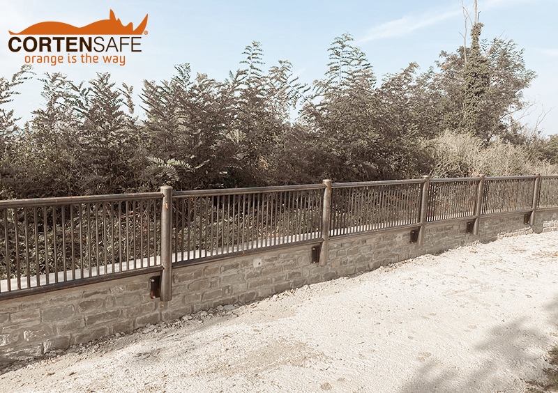 Nostro parapetto in corten Falcade by Cortensafe per percorso pedonale di Terzo (AL) - 2