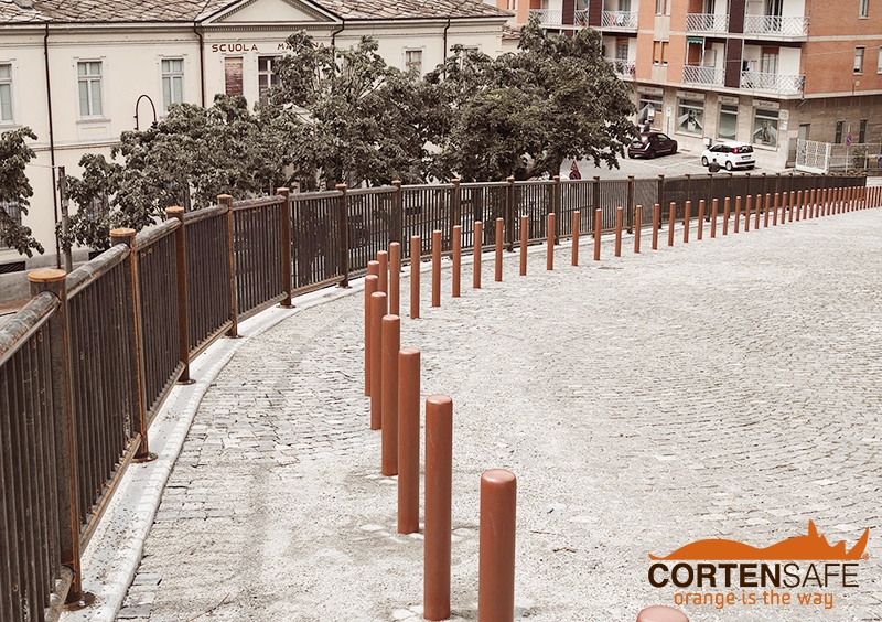 Parapetto in acciaio Corten a Pont Canavese (Torino) - 4